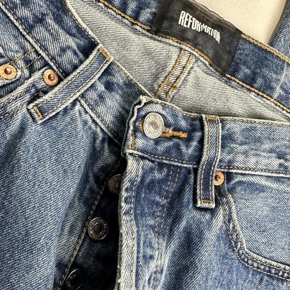 REFORMATION x LEVI's 501 Remade High Rise Button Fly Jeans Size 29 - Picture 7 of 11